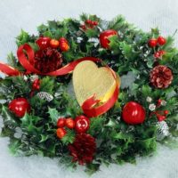 christmas wreath of leaves