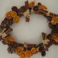 Christmas wreath with decor