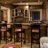 bar counter in the interior of the kitchen