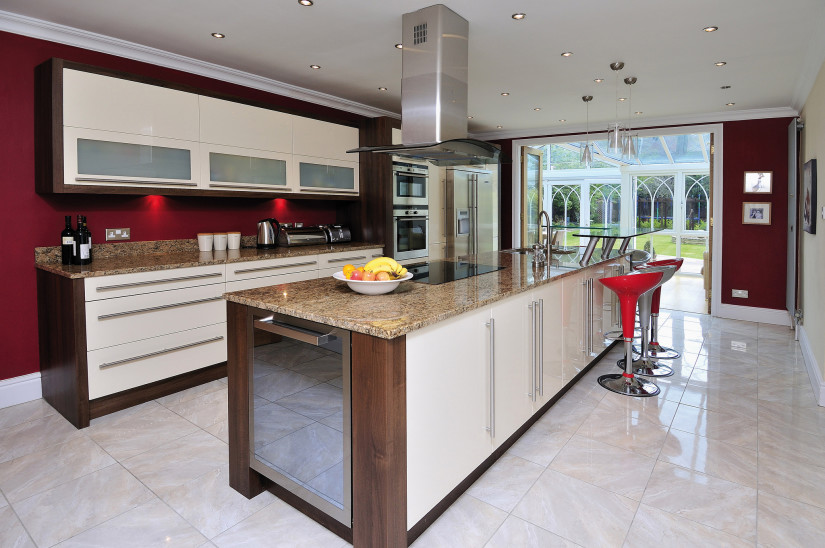 bar counter with doors