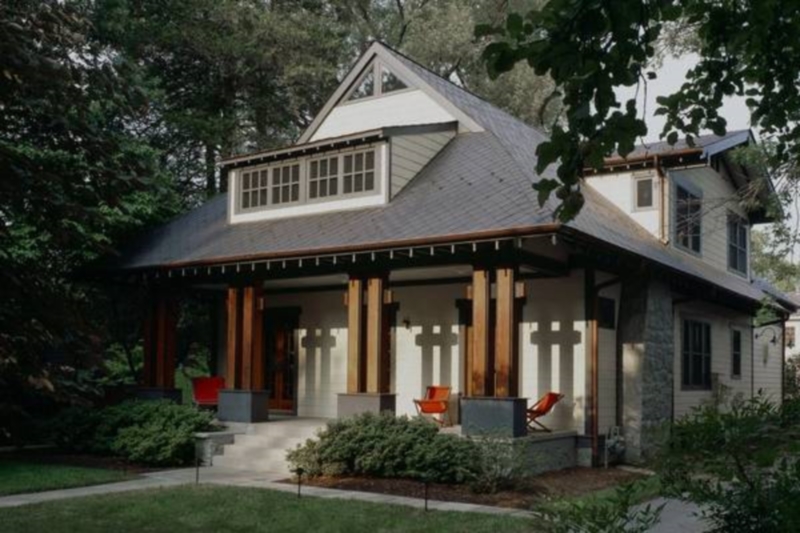 concrete porch of a private house