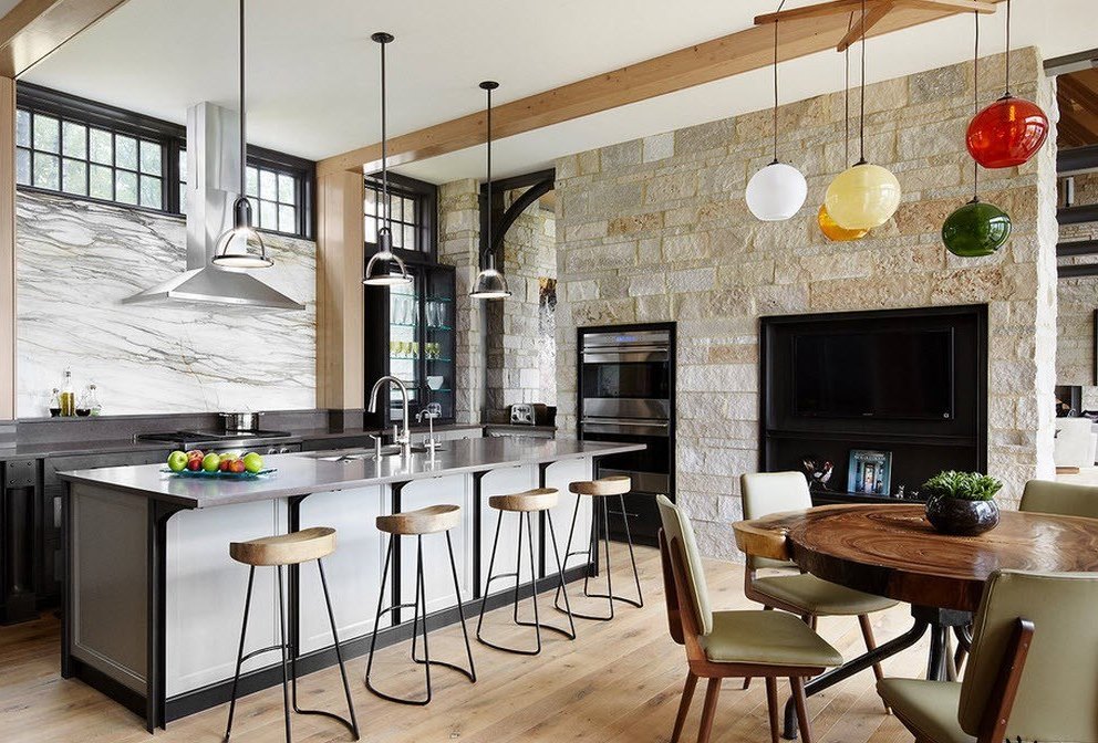 loft dining room kitchen design