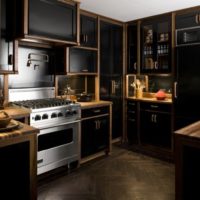 black kitchen design