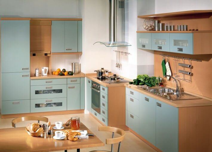 kitchen with ventilation duct