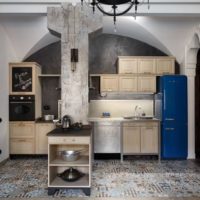 design della cucina con sfiato di fusione