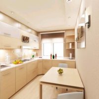 narrow kitchen design