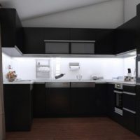 Idee da cucina nere 3 x 3 metri