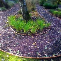 exemple de l'utilisation de beaux chemins de jardin photo