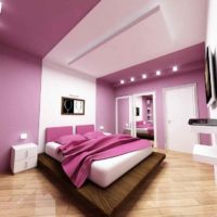 the idea of ​​using bright lilac in the interior picture