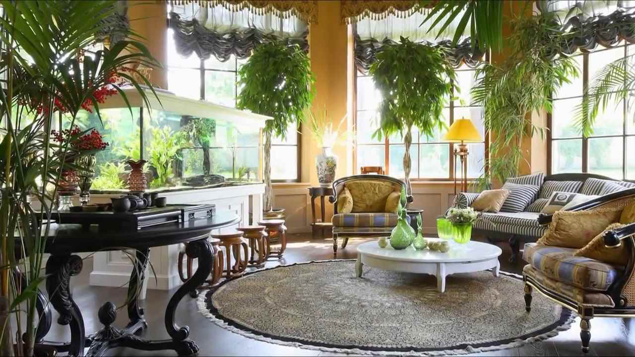 opzione per applicare idee insolite per decorare un giardino d'inverno in una casa