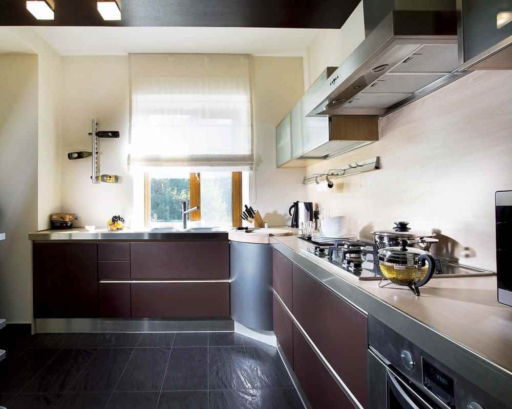 pilihan dapur gaya cerah 11 sq.m