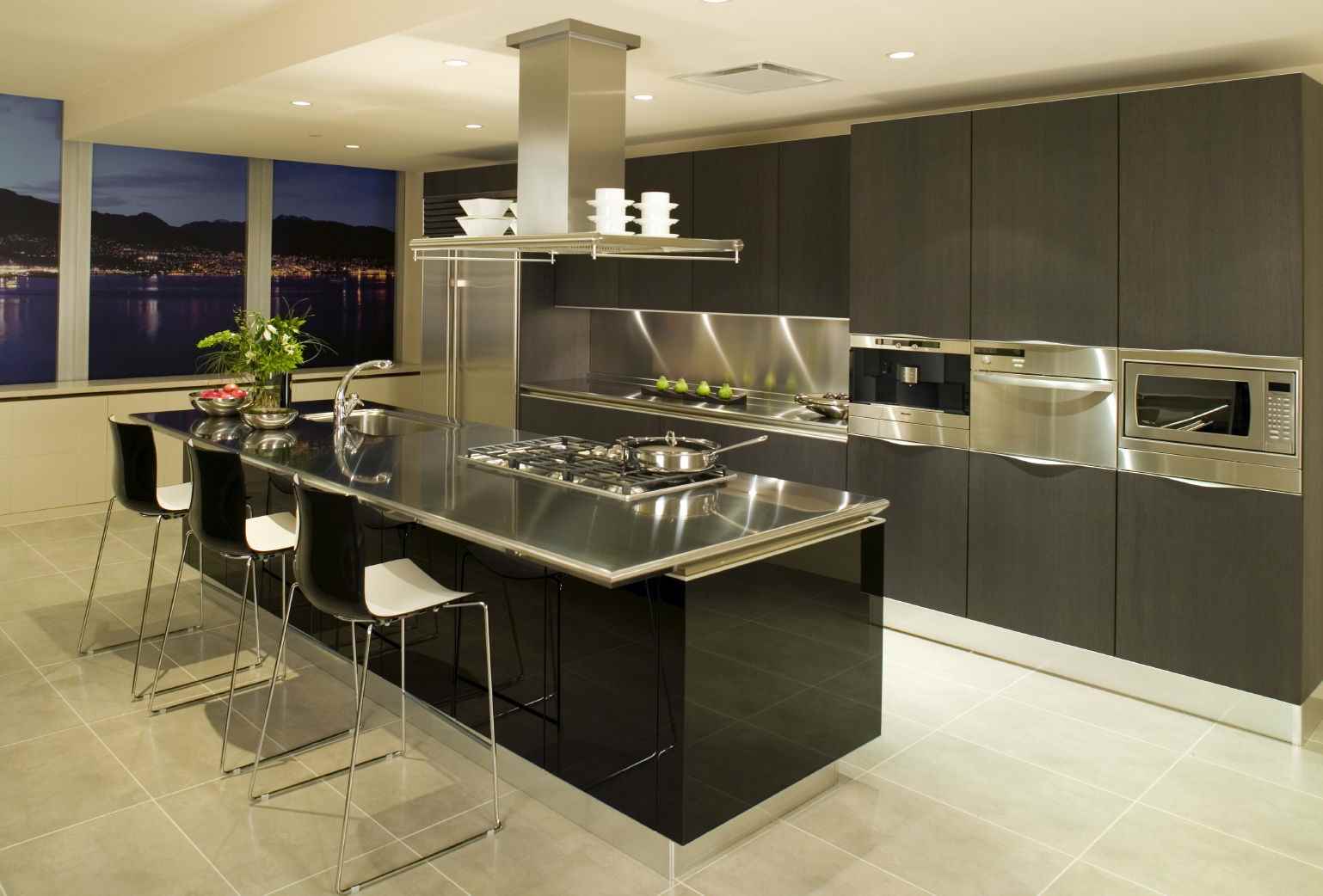 variant of a beautiful kitchen interior in a country house