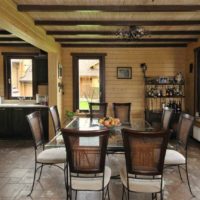 an example of an unusual design of a rustic kitchen photo