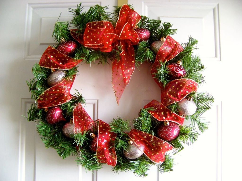 cara membuat wreath natal