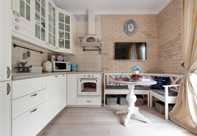 brickwork in the kitchen provence