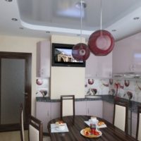 cucina con design del condotto di ventilazione