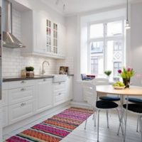 3 by 3 white kitchen