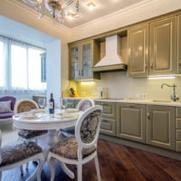 kitchen with balcony