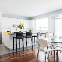 high-tech kitchen bright interior