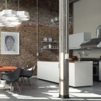 cucina in stile loft