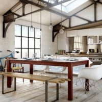 idee di design cucina in stile loft