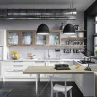 cucina in stile loft in metallo