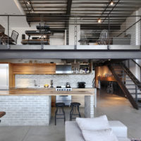 cucina in stile loft in casa