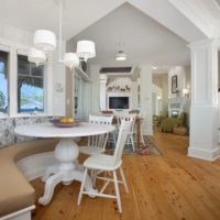 kitchen with bay window