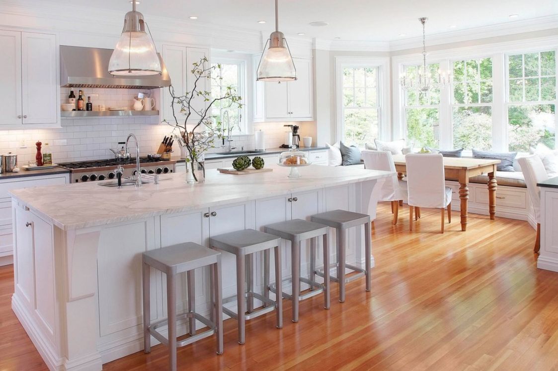 kitchen with bay window design