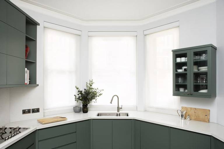 kitchen with bay window set