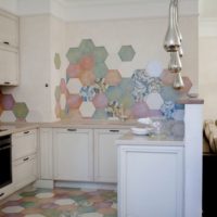 cucina con design del condotto dell'aria