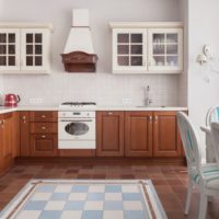 kitchen with ventilation duct