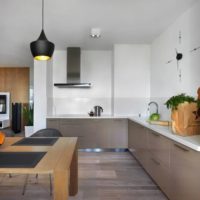 cuisine avec conduit de ventilation design moderne