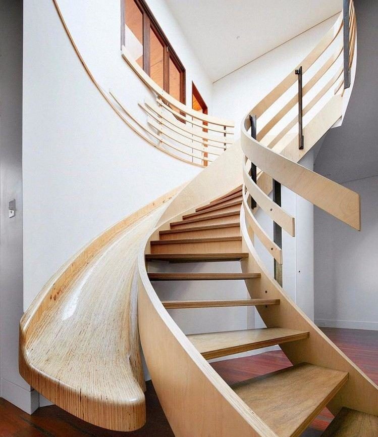 staircase with slide