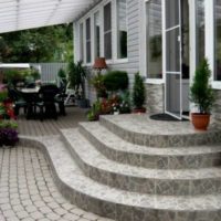 concrete porch decoration