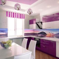 the idea of ​​using dark lilac in the design picture