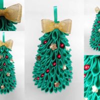 primjer stvaranja svečanog božićnog drvca iz fotografije fotografije s papira