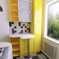 variant of a beautiful kitchen interior with a geyser picture