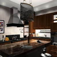 kitchen 3 sq. meter black