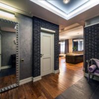 modern design of the hallway in the house