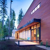 porch in a modern house