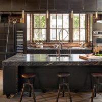 cucina in stile loft