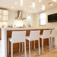 convenient bar counter for the kitchen