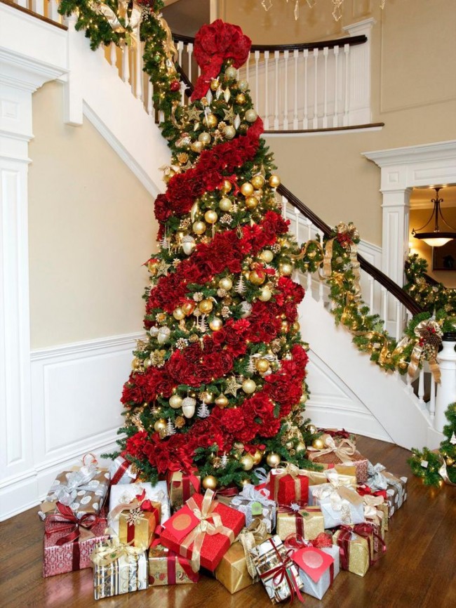 decorazione a spirale dell'albero di Natale