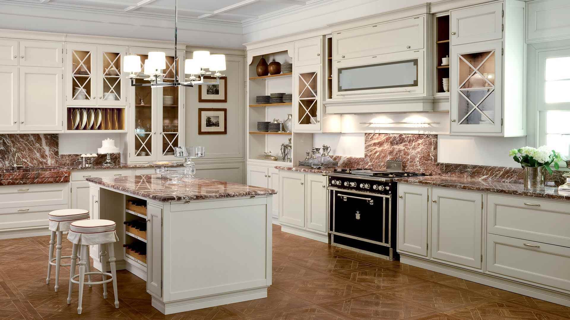 opzione di una cucina in stile luminoso in stile classico