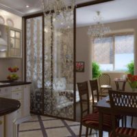 variant of the unusual interior of the kitchen in a country house picture