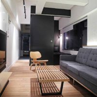 An example of a bright studio apartment decor 26 square meters photo