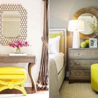 example of using beautiful yellow in the design of a photo room