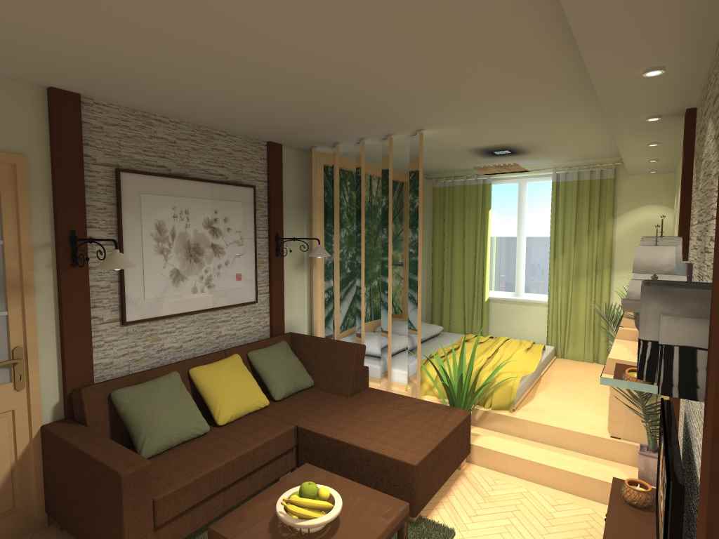 the idea of ​​a bright style living room 15 sq.m