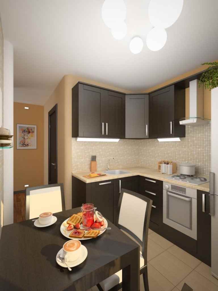 the idea of ​​an unusual interior of the kitchen is 11 sq.m